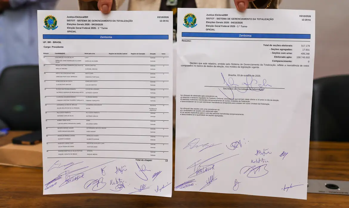 Eleições 2026: TSE realiza última checagem de segurança e emite zerézima na véspera da votação